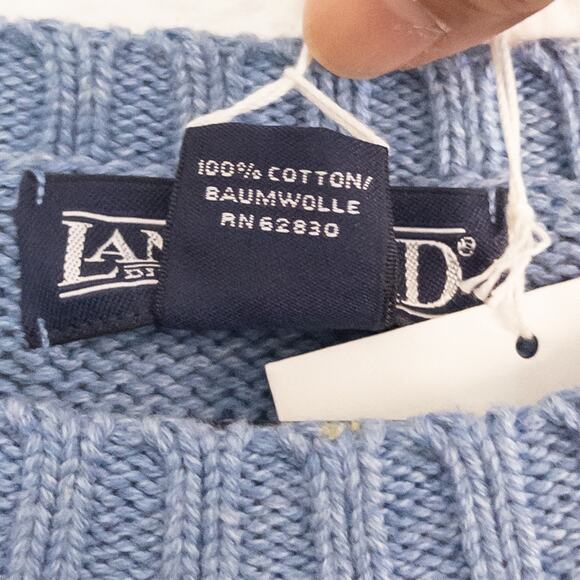 Lands End Classic Blue Knit Sweater Size Large 14-16 New - Picture 5 of 5